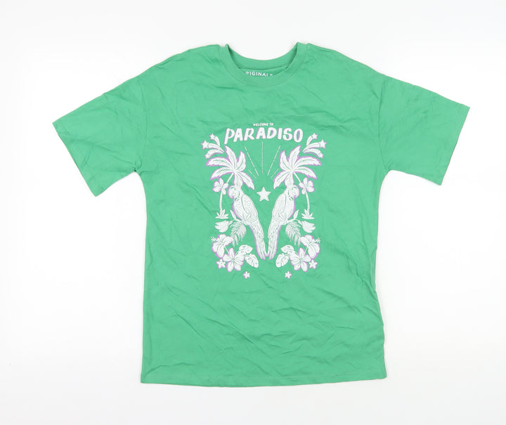 Green Marks and Spencer Girls' Graphic T-Shirt 11-12 Years