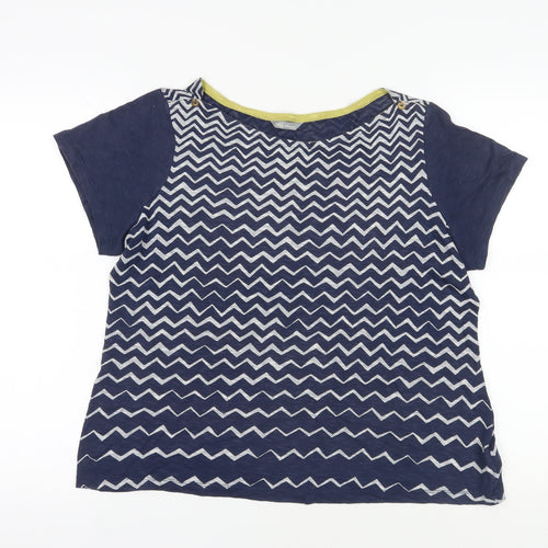 Marks and Spencer Blue Geometric T-Shirt Size 18