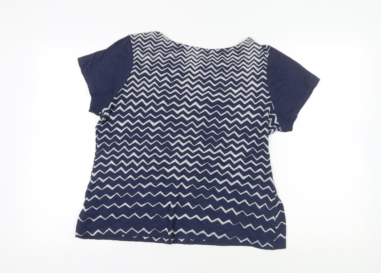 Marks and Spencer Blue Geometric T-Shirt Size 18