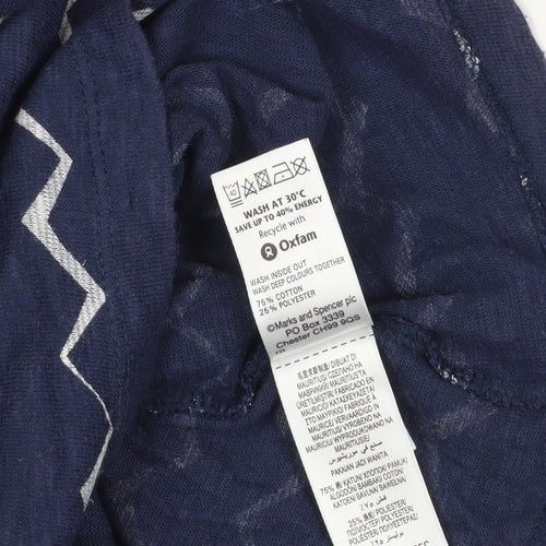 Marks and Spencer Blue Geometric T-Shirt Size 18
