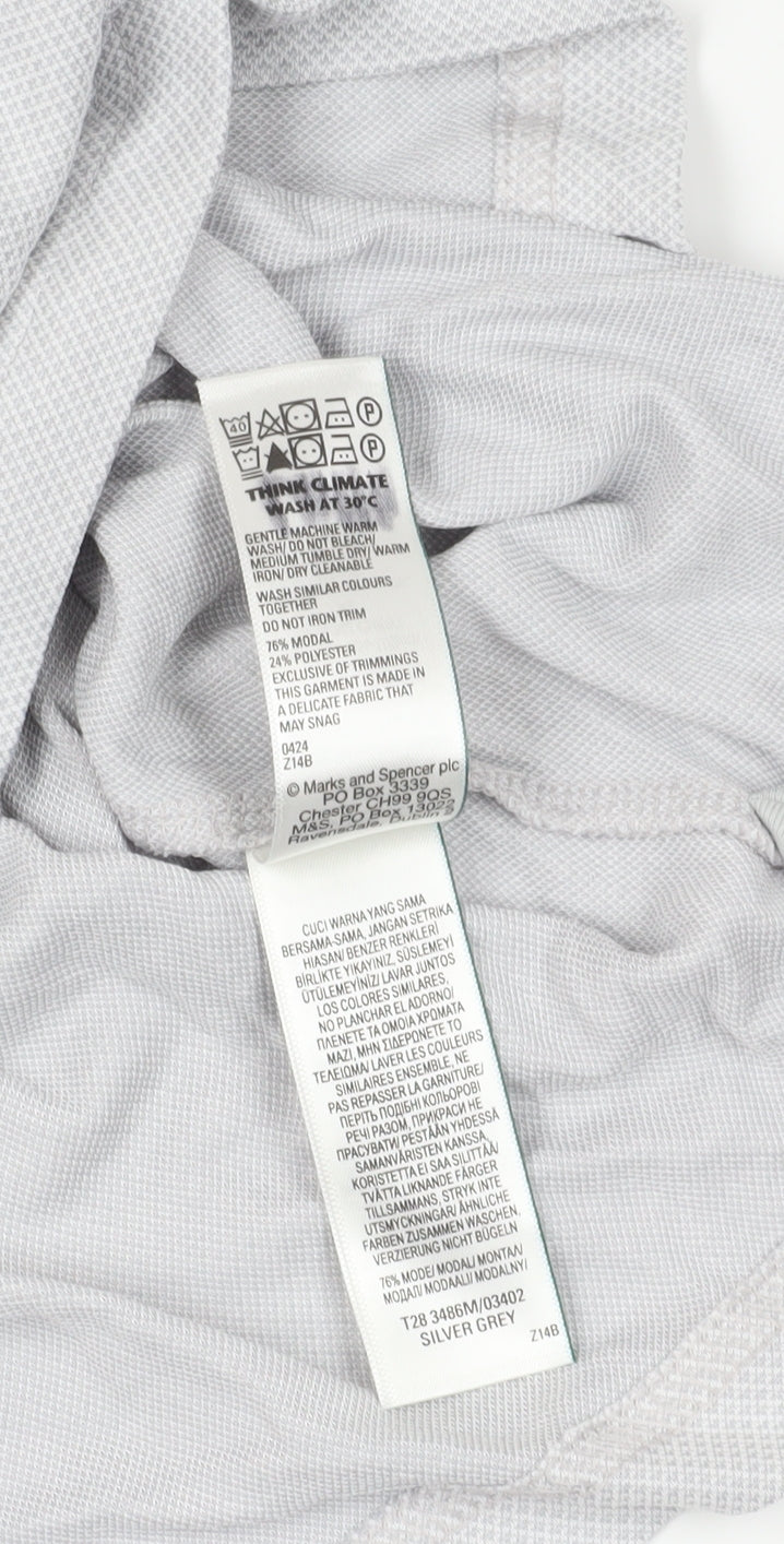 Marks & Spencer Grey Polo Shirt L Regular Fit