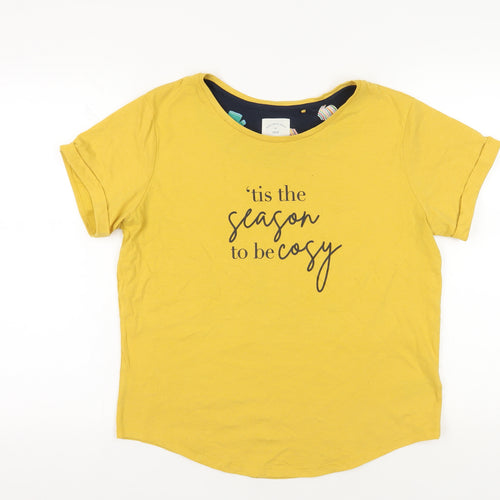 Next Yellow T-Shirt M Cotton Blend Casual