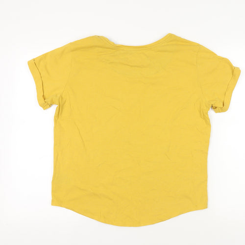 Next Yellow T-Shirt M Cotton Blend Casual