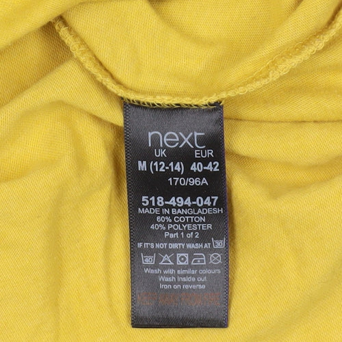 Next Yellow T-Shirt M Cotton Blend Casual