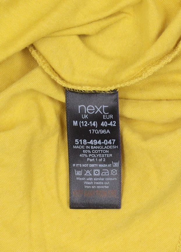 Next Yellow T-Shirt M Cotton Blend Casual