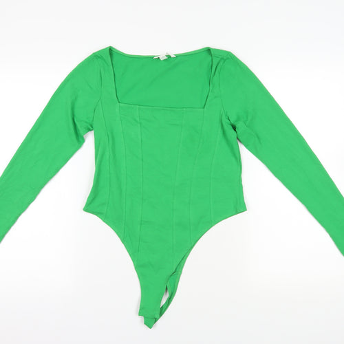 H&M Green Long Sleeve Bodysuit Size 12