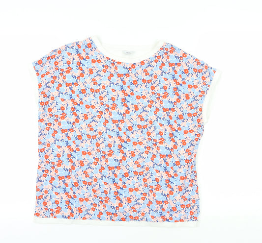 M&Co Women's Floral Cotton Sleeveless Top Size 14