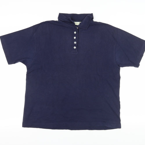 Holmewood Blue Polo Shirt L Cotton Casual