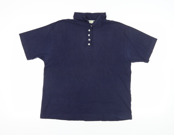 Holmewood Blue Polo Shirt L Cotton Casual