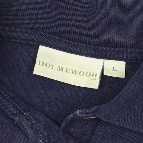 Holmewood Blue Polo Shirt L Cotton Casual