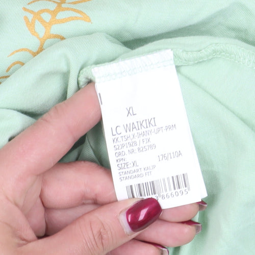 LC Waikiki Green XL Crew Neck T-Shirt