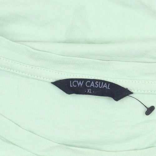 LC Waikiki Green XL Crew Neck T-Shirt