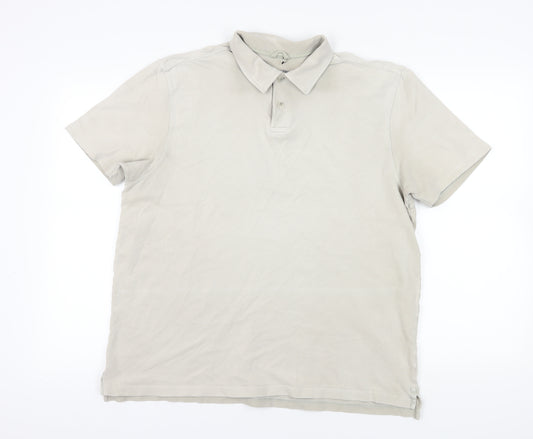 Marks and Spencer Beige Polo - Large, Short Sleeve