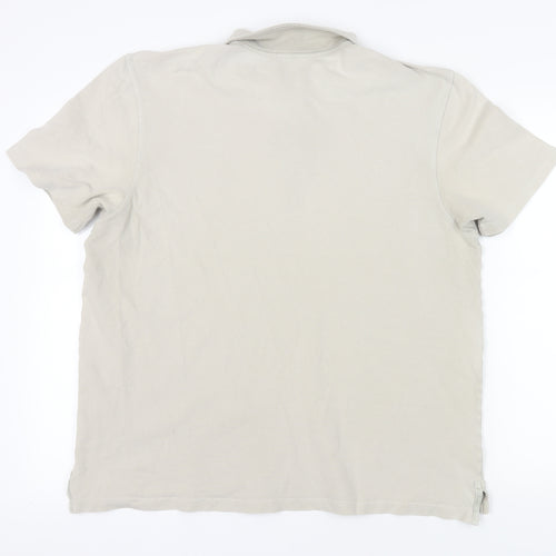 Marks and Spencer Beige Polo - Large, Short Sleeve