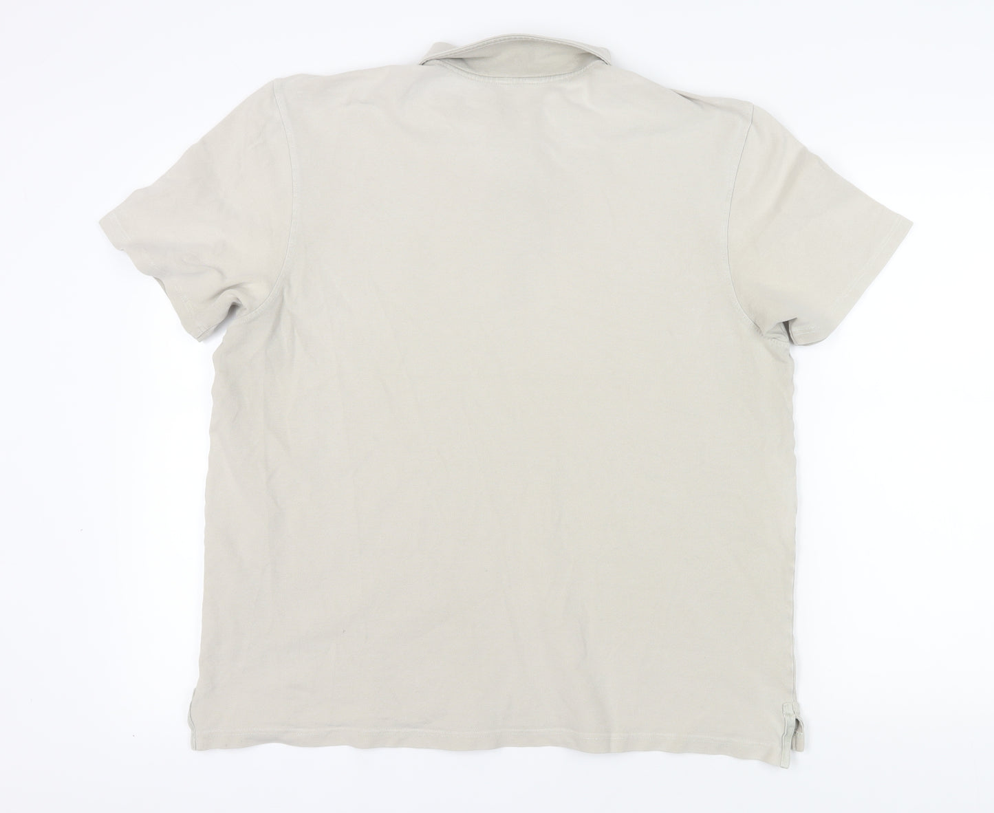 Marks and Spencer Beige Polo - Large, Short Sleeve