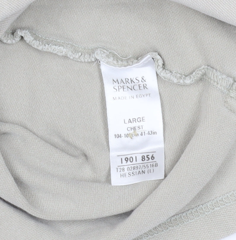 Marks and Spencer Beige Polo - Large, Short Sleeve