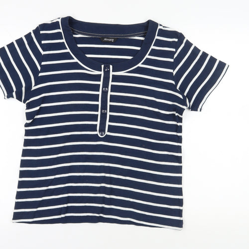 Alexara Blue Striped T-Shirt, Size 16, Casual, Women