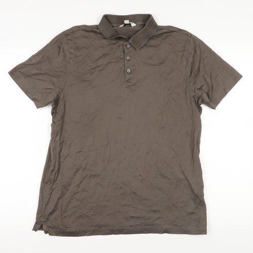 Marks and Spencer Brown Polo Shirt L - Classic Style