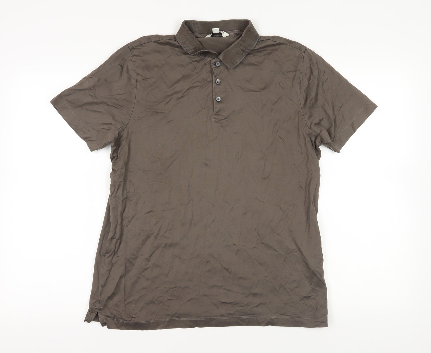 Marks and Spencer Brown Polo Shirt L - Classic Style