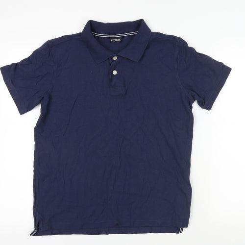 LIVERGY Blue Cotton Polo Shirt - Size L - Casual & Stylish