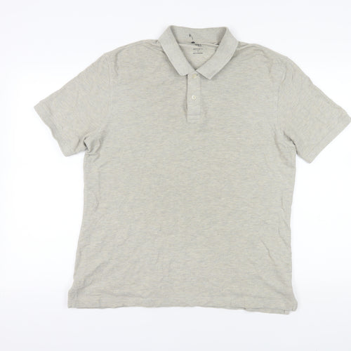 Marks and Spencer Beige Polo Shirt Large Cotton