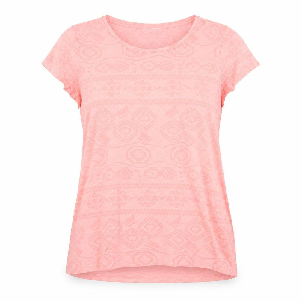 Front view of Red Herring Pink Geometric T-Shirt, M, Summer Casual