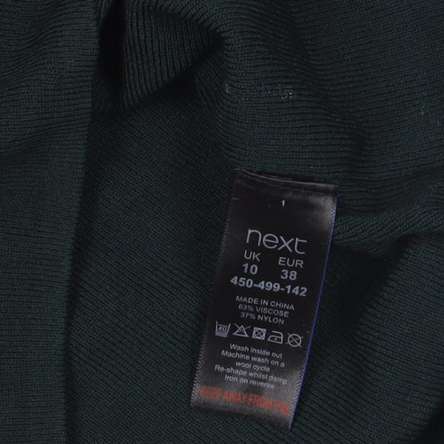 Next Green Pullover Jumper, Size 10, Mock Neck, Excellent