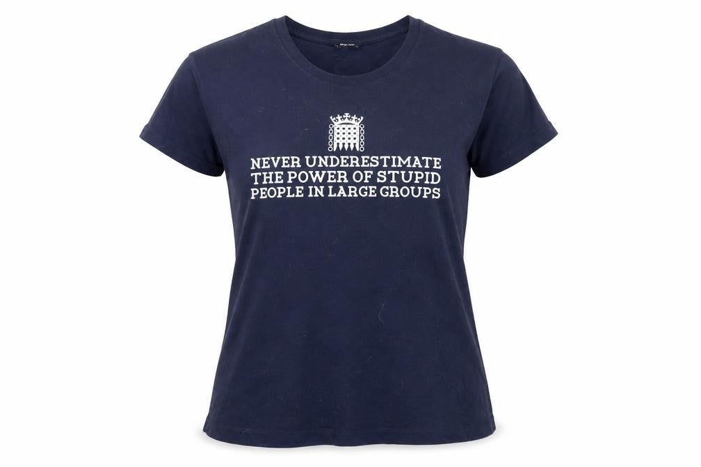 Front view of T-34 Blue T-Shirt, size 14, Crew Neck Classic