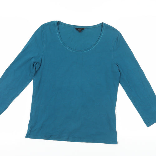 Hobbs Blue 3/4 Sleeve Cotton T-Shirt M