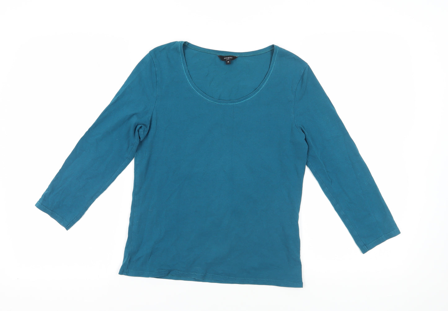 Hobbs Blue 3/4 Sleeve Cotton T-Shirt M