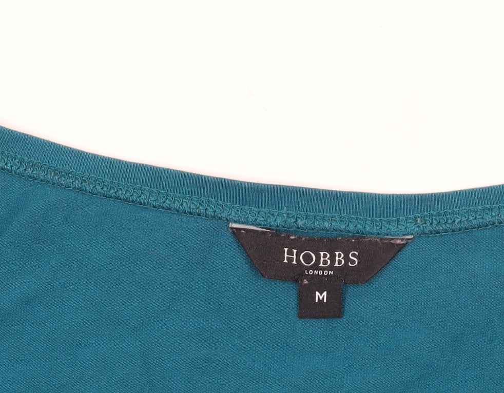 Hobbs Blue 3/4 Sleeve Cotton T-Shirt M