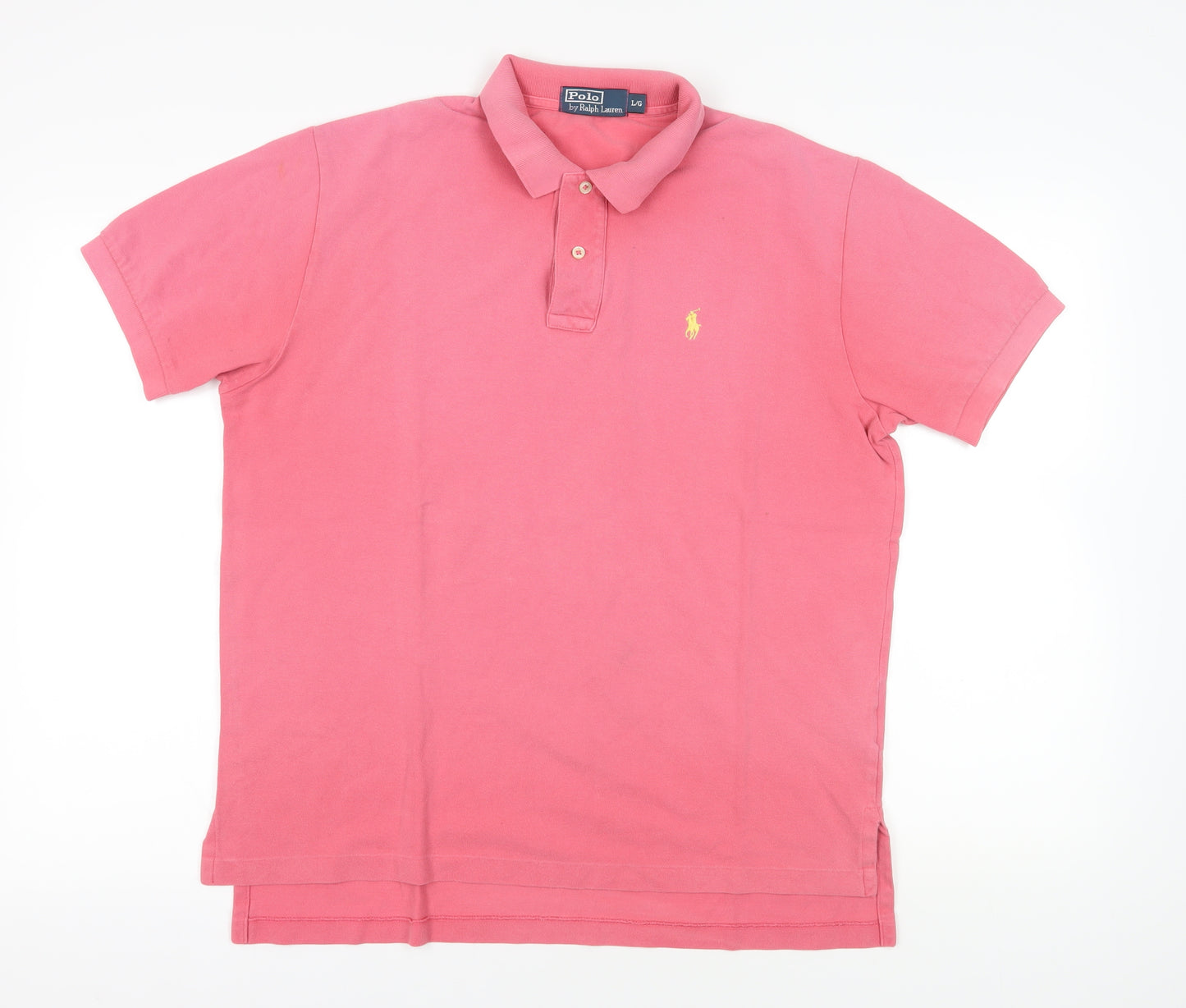 Polo Ralph Lauren Pink Polo Shirt - Size L, Casual Cotton