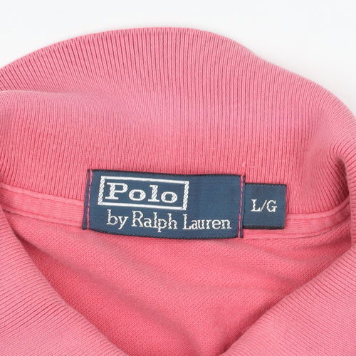 Polo Ralph Lauren Pink Polo Shirt - Size L, Casual Cotton