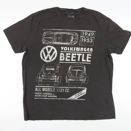 Volkswagen Black Graphic Print Men's T-Shirt