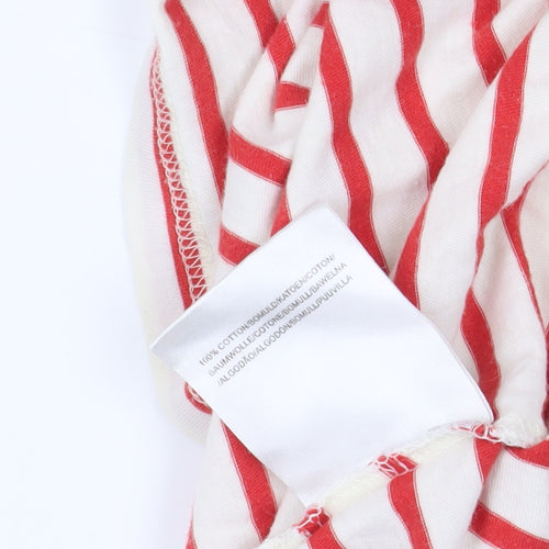 Lyle & Scott Beige Red Striped T-Shirt Size L
