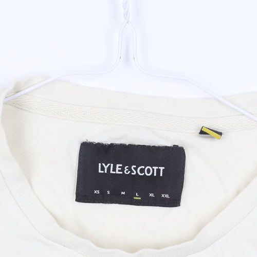 Lyle & Scott Beige Red Striped T-Shirt Size L