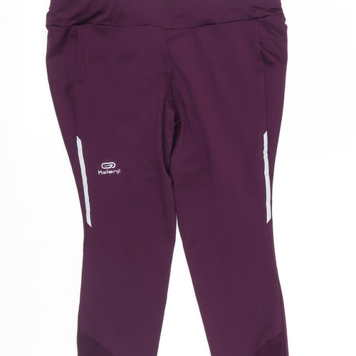 Kalenji Purple Compression Running Trousers, Size 10