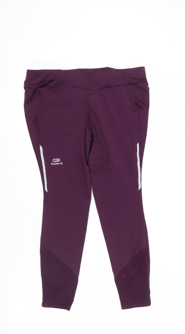 Kalenji Purple Compression Running Trousers, Size 10