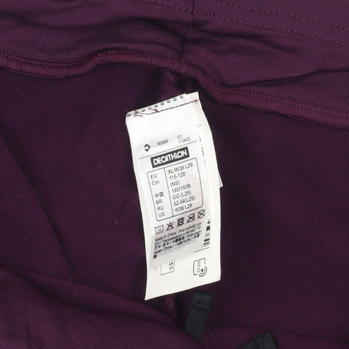 Kalenji Purple Compression Running Trousers, Size 10