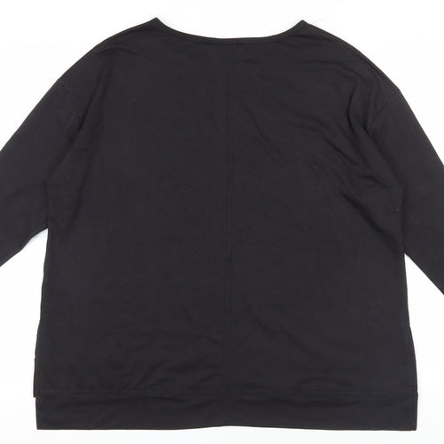 Cyrus Black 3/4 Sleeve Grommet T-Shirt, Size L