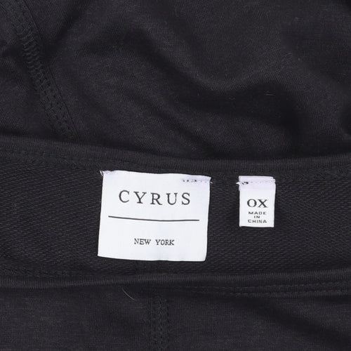 Cyrus Black 3/4 Sleeve Grommet T-Shirt, Size L