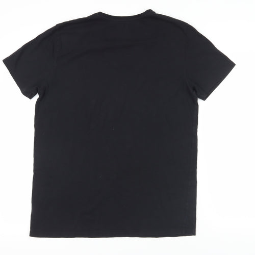 Gap Black V-Neck Men's Cotton T-Shirt XL