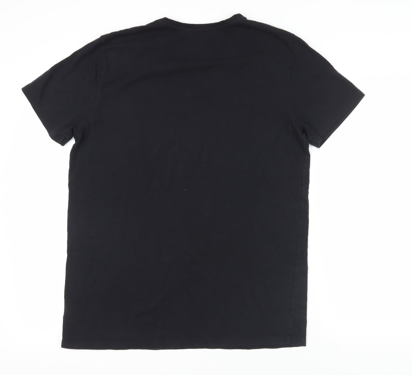 Gap Black V-Neck Men's Cotton T-Shirt XL