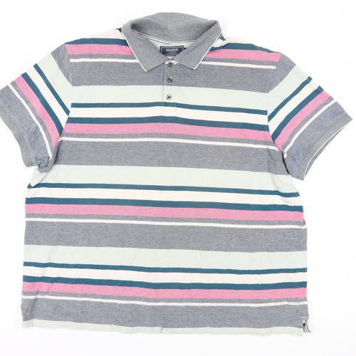 Maine New England 2XL Multicoloured Striped Polo Shirt