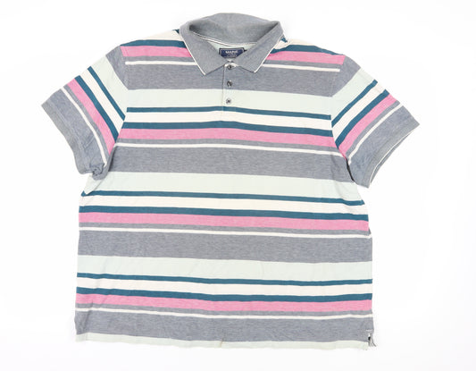 Maine New England 2XL Multicoloured Striped Polo Shirt