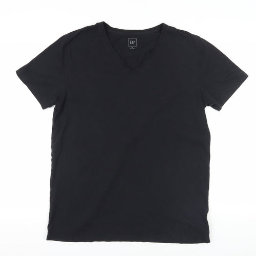 Gap Men's Black V-Neck T-Shirt XL