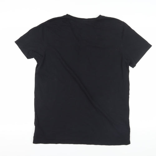 Gap Men's Black V-Neck T-Shirt XL