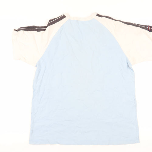 Reebok Blue Colourblock T-Shirt Medium Sportswear