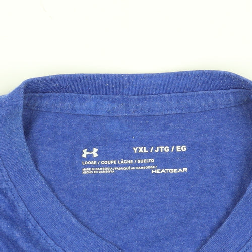 Under Armour Blue Boys XL T-Shirt, Relaxed Fit