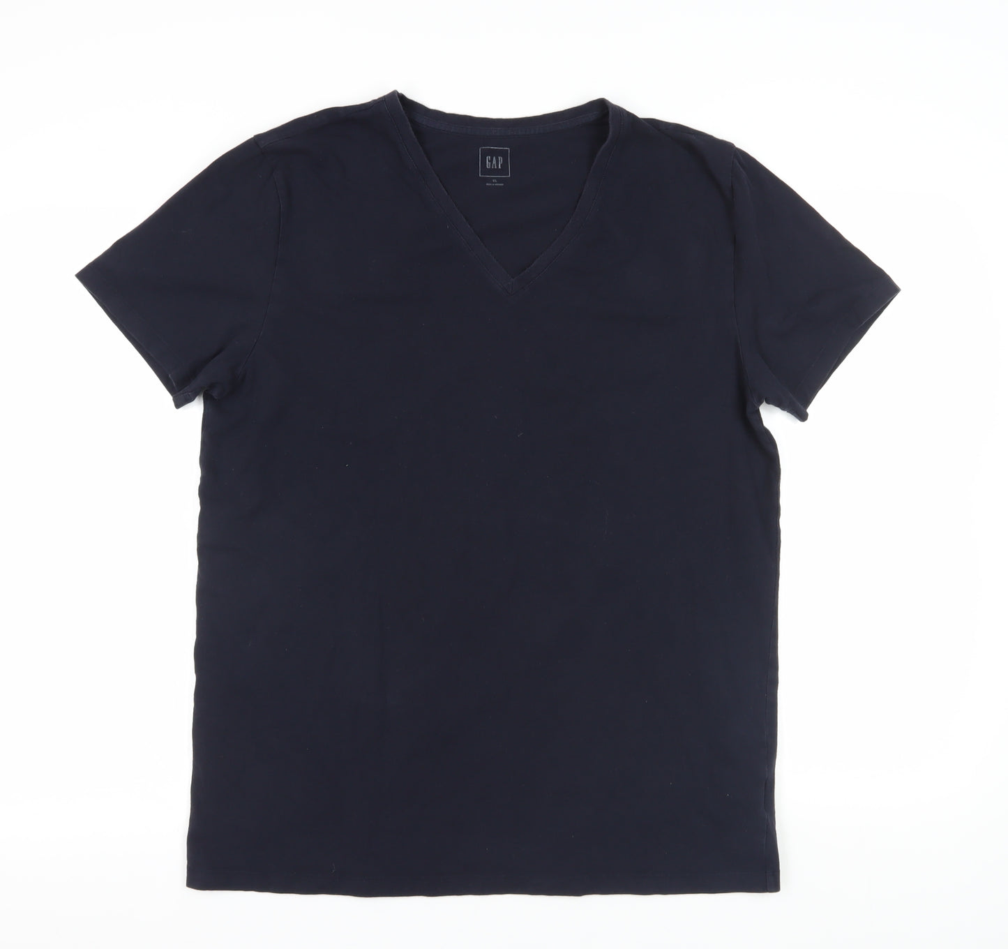 GAP Black V-Neck Short Sleeve T-Shirt XL